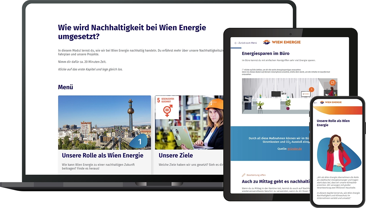 Wien Energie - Responsive E-Learning zu Nachhaltigkeit